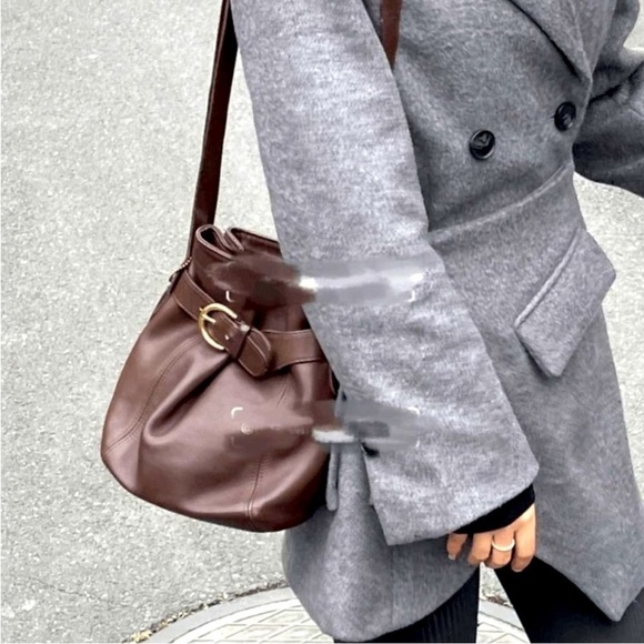 Coach Handbags - COACH Vintage Belted Soho Crossbody Pouch 4156 Mahogany Brown Leather